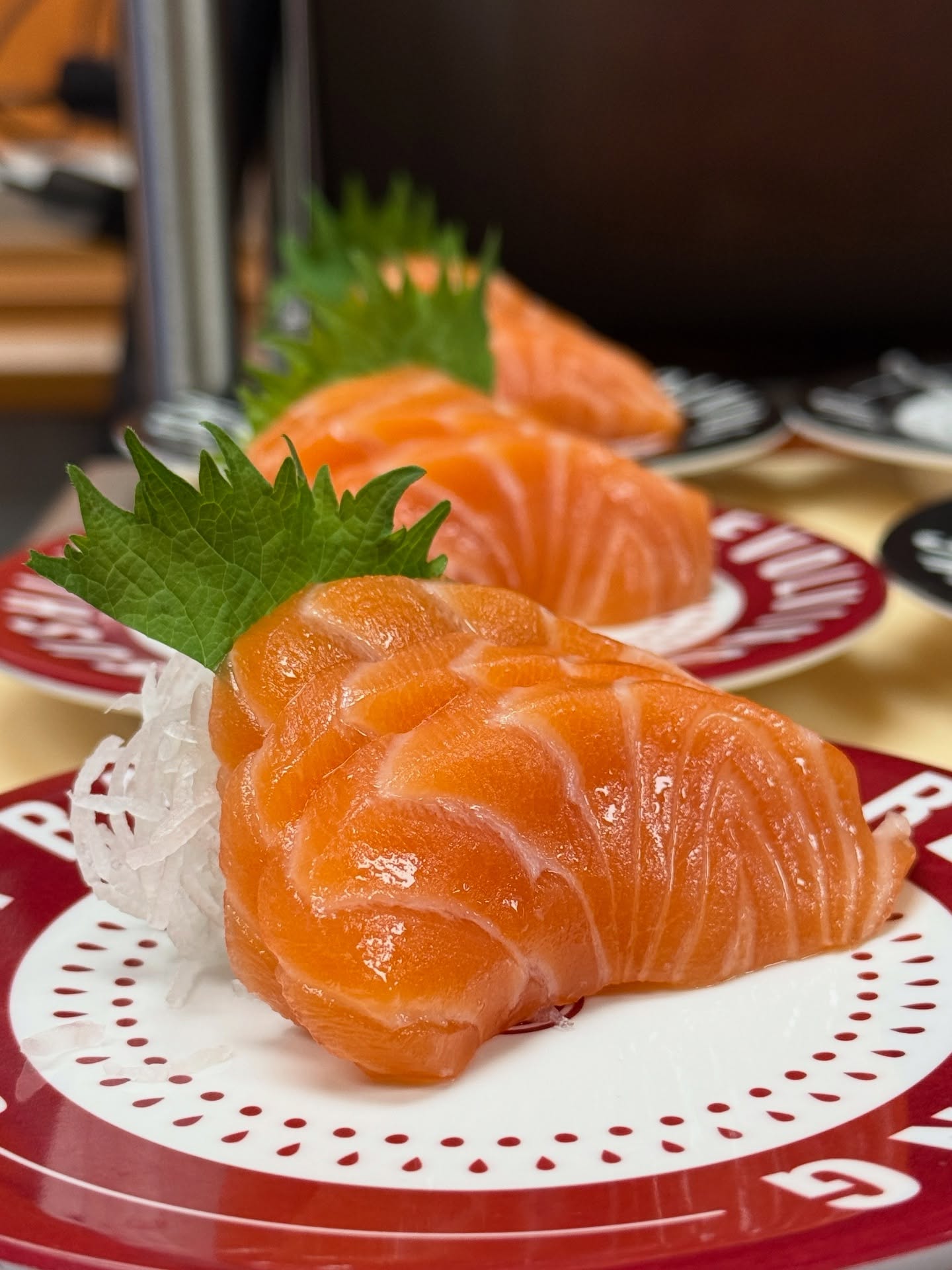 Fresh salmon for sushi and sashimi at Makoto Staten Island