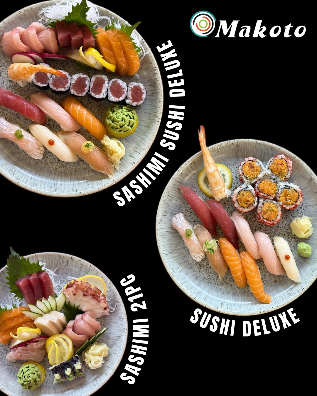 Makoto sashimi sushi deluxe platters on Instagram Staten Island