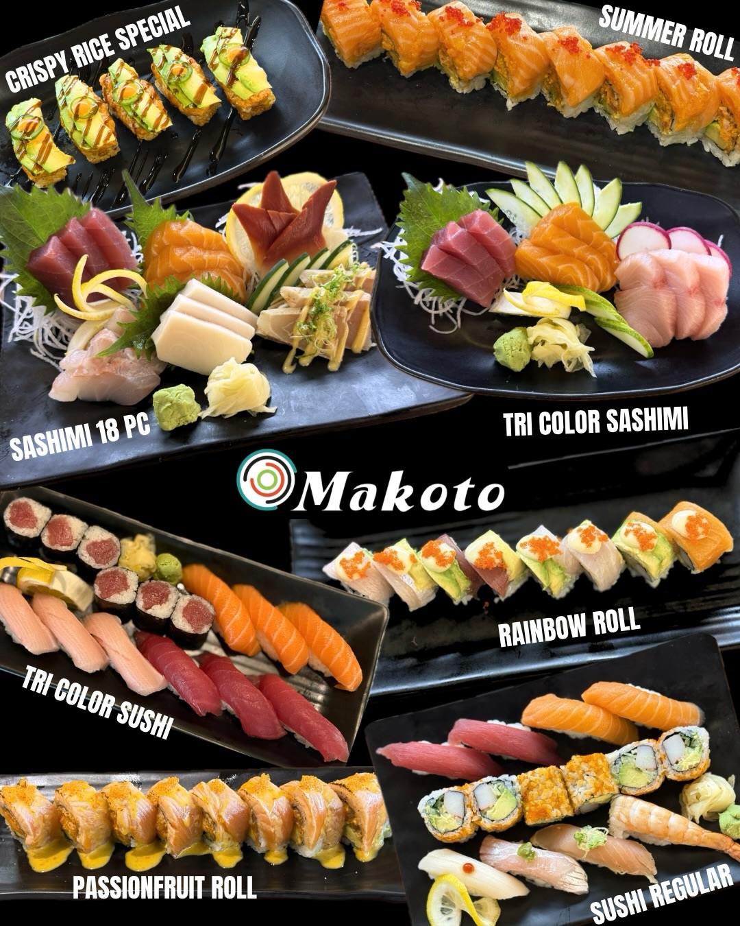 Makoto new menu sushi and sashimi platters on Instagram Staten Island