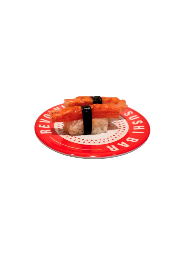 Imitation Crab Sushi (3pc) at Makoto Revolving Sushi Bar Staten Island NY