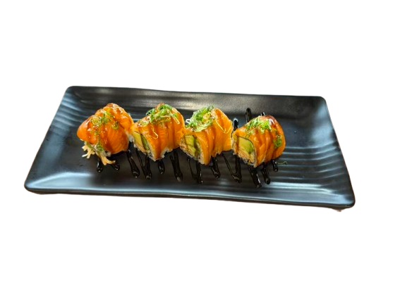 Sakura Blossom Roll at Makoto Revolving Sushi Bar Staten Island NY