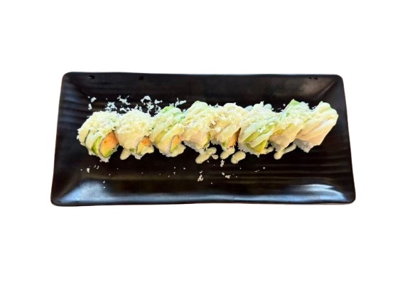 Snow White Roll at Makoto Revolving Sushi Bar Staten Island NY