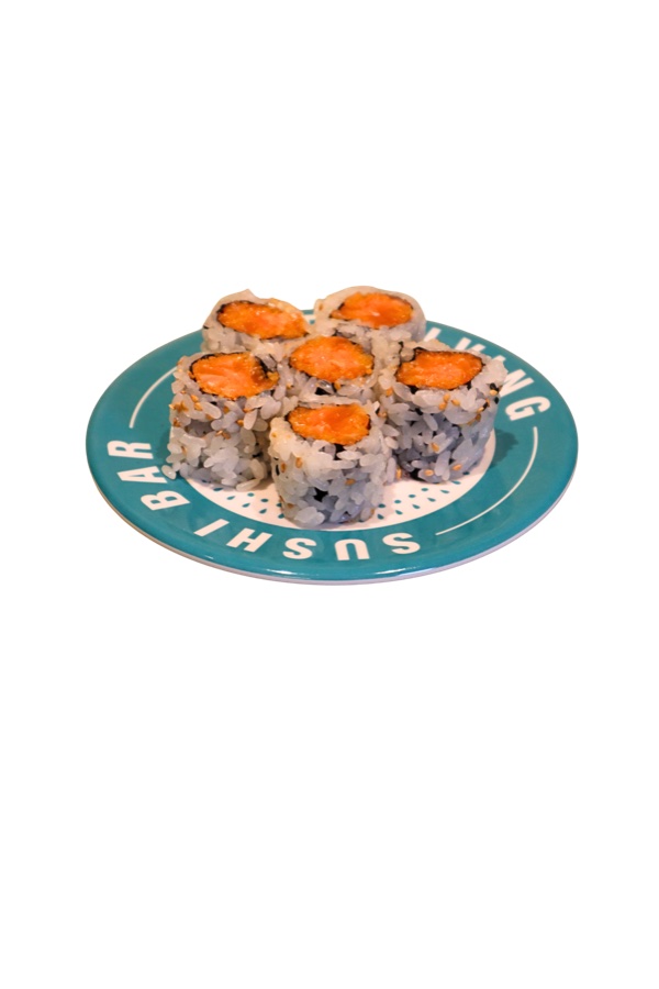 Spicy Salmon Roll at Makoto Revolving Sushi Bar Staten Island NY