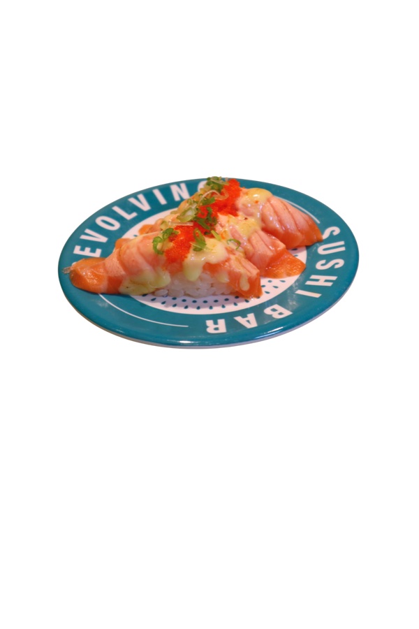 Umami Salmon (3pc) at Makoto Revolving Sushi Bar Staten Island NY