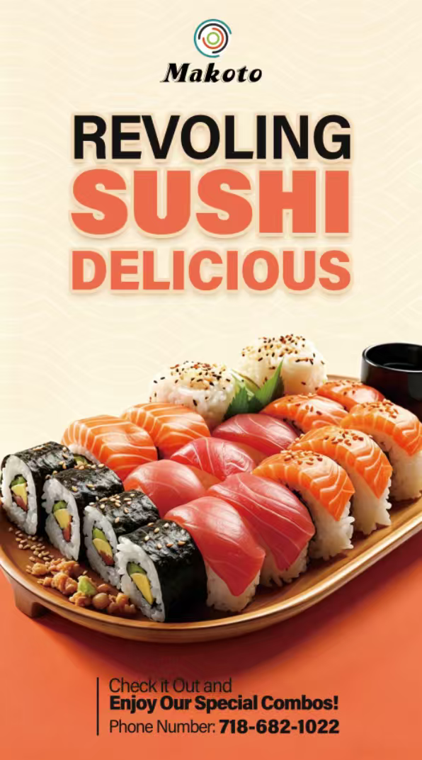 Makoto revolving sushi delicious special combos Staten Island NY 718-682-1022
