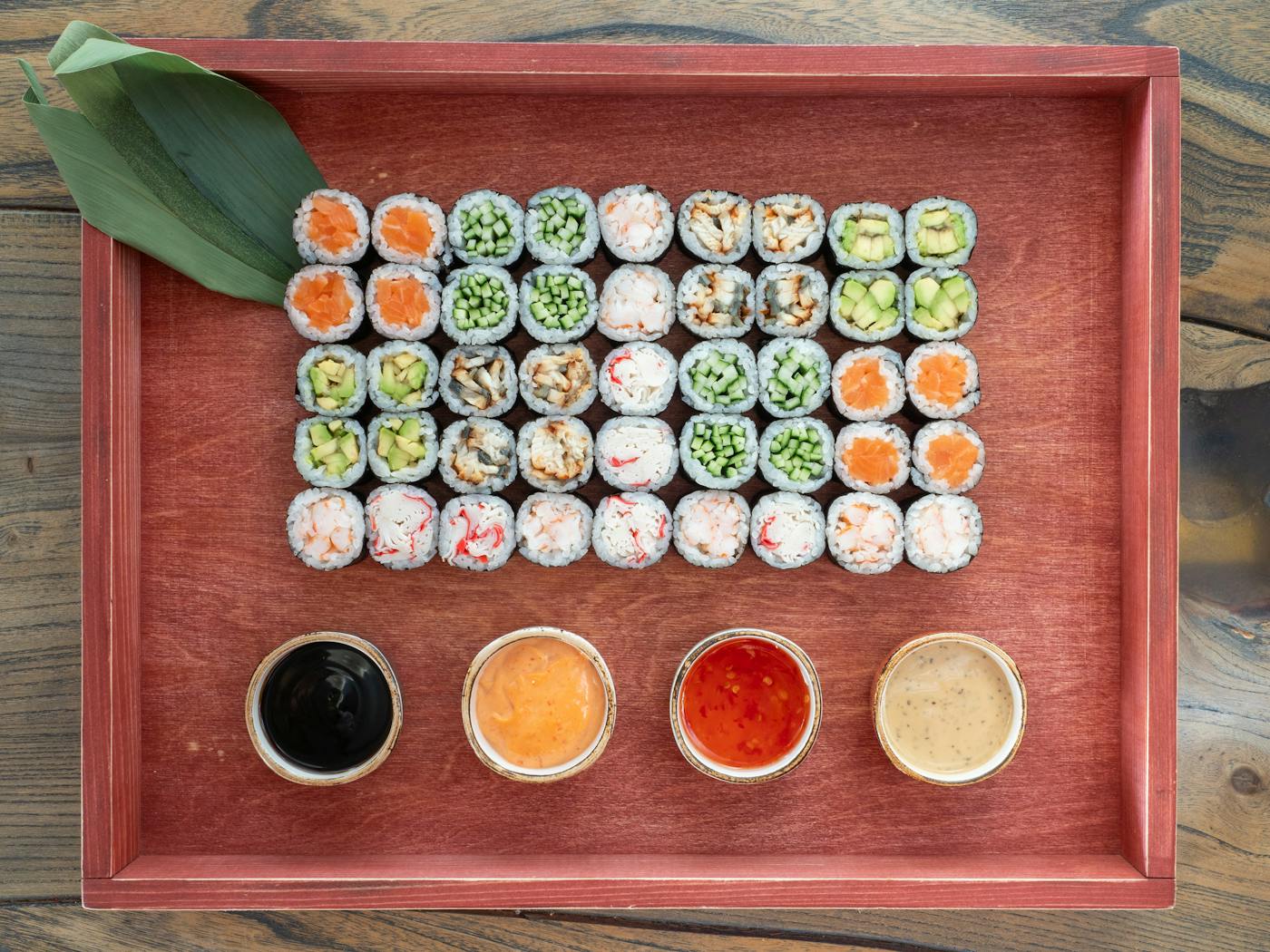 Chef crafted sushi plates at Makoto Staten Island